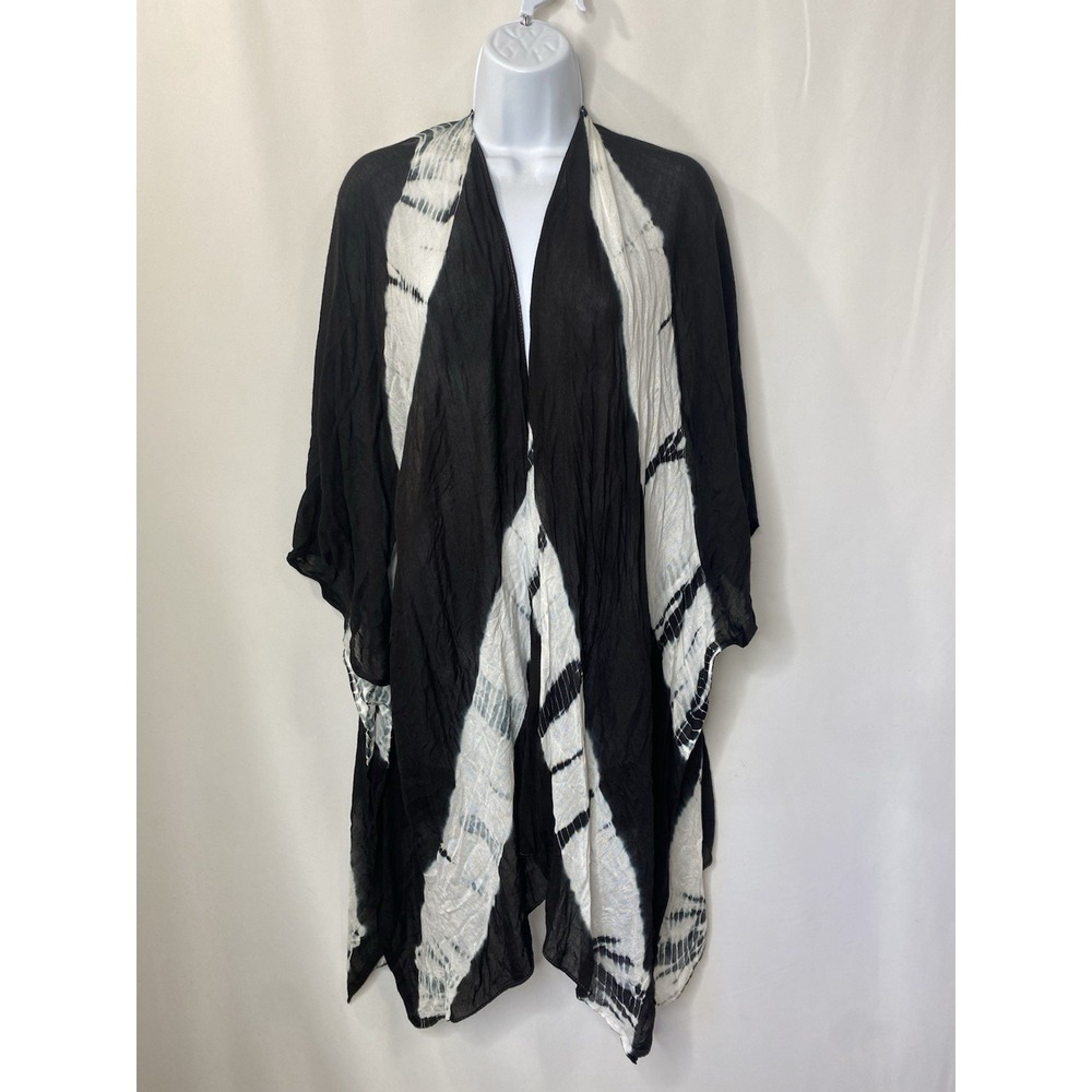 Cruise Club Womens Tie-Dye Kimono One Size Tropical Beach Vacation Swim Cover